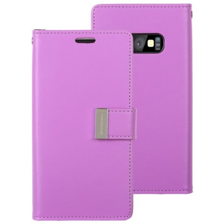 Кожаный чехол- книжка MERCURY GOOSPERY RICH DIARY на Samsung Galaxy S10e/G970-фиолетовый