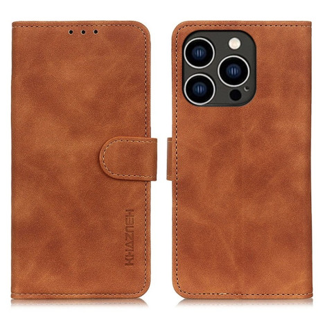 Чехол-книжка KHAZNEH Cowhide Texture на iPhone 16 Pro Max - коричневый