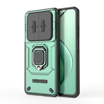Противоударный чехол Sliding Camshield для Realme 13 5G/12 5G/12X 5G - зеленый