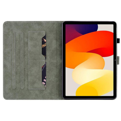 Чехол-книжка Embossed Tiger Pattern Leather для Xiaomi Redmi Pad 2 / Xiaomi Redmi Pad SE 11 2025 - серый