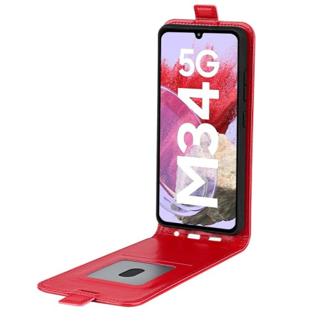 Флип-чехол R64 Texture Single на Samsung Galaxy M34 - красный