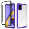 Противоударный чехол Two-layer Design  на Samsung A51-фиолетовый