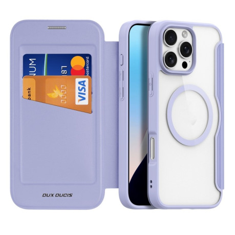 Чохол-книжка DUX Skin X Pro Series Magsafe на iPhone 16 Pro - фіолетовий