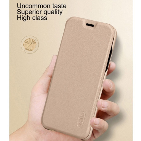 Чехол Lenuo на iPhone X/Xs Litchi Texture Horizontal Flip со слотом для кредитных карт черный