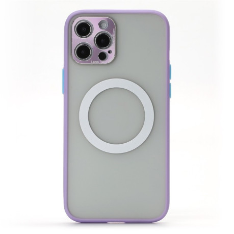 Противоударный чехол Skin Feel Magsafe Series на iPhone 12 Pro - фиолетовый