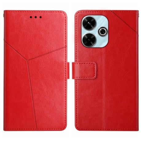 Чехол-книжка Y-shaped Pattern для Xiaomi Redmi 13 4G Global - красный