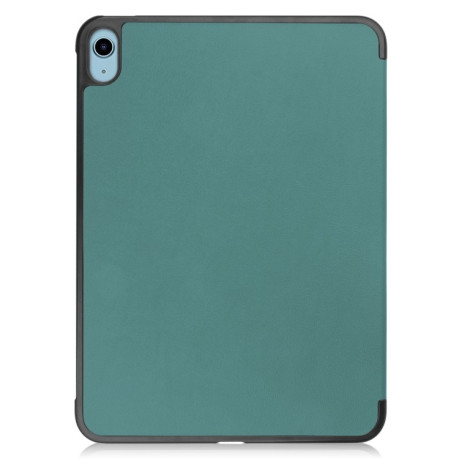 Чехол-книжка Solid Color Custer для iPad 10.9 2022 - темно-зеленый