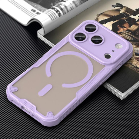 Противоударный чехол Armor Glaze MagSafe Magnetic для iPhone 17 Pro - фиолетовый