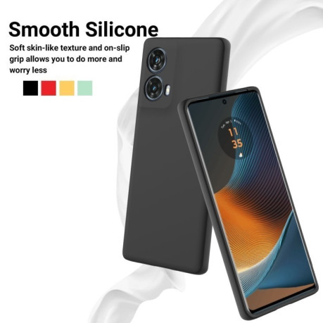 Силіконовий чохол Solid Color Liquid Silicone Motorola Moto G85 - чорний