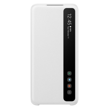 Оригинальный чехол-книжка Samsung Clear View Standing Cover для Samsung Galaxy S20 white (EF-ZG980CWEGRU)