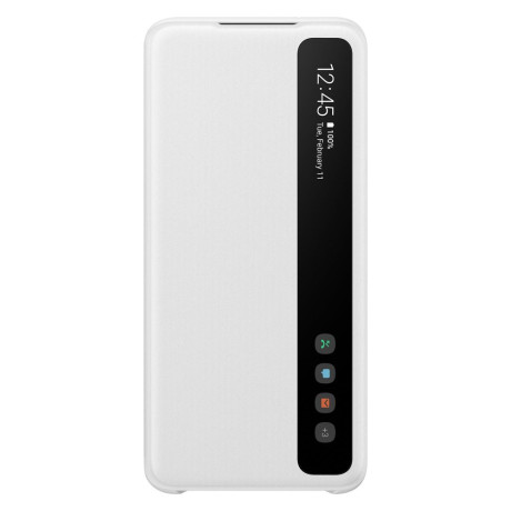 Оригінальний чохол-книжка Samsung Clear View Standing Cover Samsung Galaxy S20 white (EF-ZG980CWEGRU)