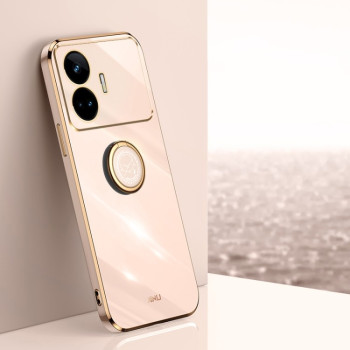 Чохол XINLI Straight Edge з тримачем-підставкою на Realme GT Neo5 SE - рожевий