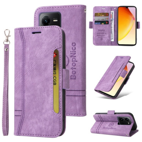 Чохол-книжка BETOPNICE Dual-side Buckle Leather для Vivo V25 / V25e 4G Global - фіолетовий