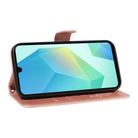Чохол-книжка Swallowtail Butterfly Embossed Leather  для Samsung Galaxy A26 5G - рожеве золото