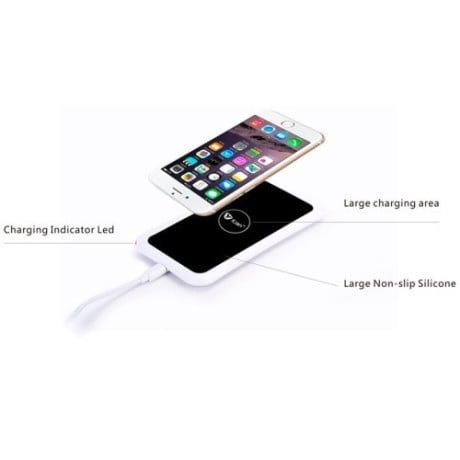 Комплект Бездротова Зарядка та Чохол для заряджання Itian Wireless Charging Plate Black для iPhone 6 Plus/ 6S Plus