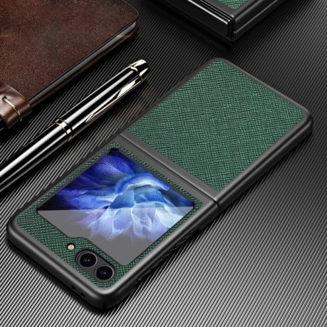 Протиударний чохол Cross Texture All Inclusive для Samsung Galaxy Flip 6 5G - чорний