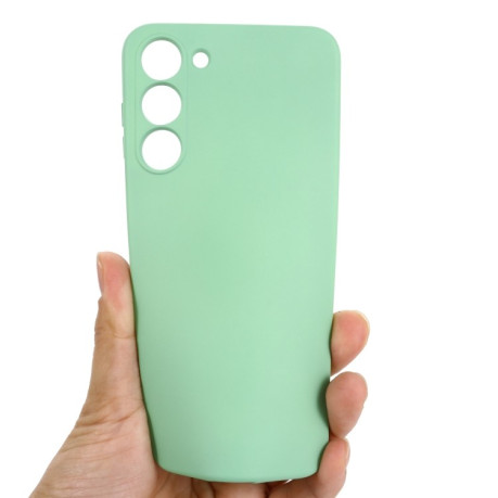 Силиконовый чехол Solid Color Liquid Silicone на Samsung Galaxy S23 5G - зеленый