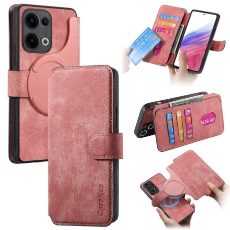 Чехол-книжка CaseNeo MagSafe RFID Anti-theft Retro Leather для OPPO Reno13 - розовый