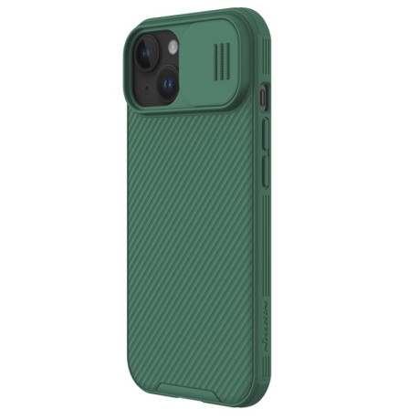 Ударозащитный чехол NILLKIN CamShield Pro на iPhone 15 Plus - зеленый
