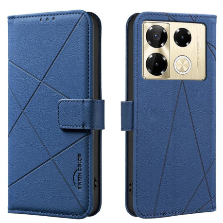 Чехол-книжка Geometric Pattern RFID Leather для Infinix Note 40 Pro 4G / 40 Pro+ 5G - синий