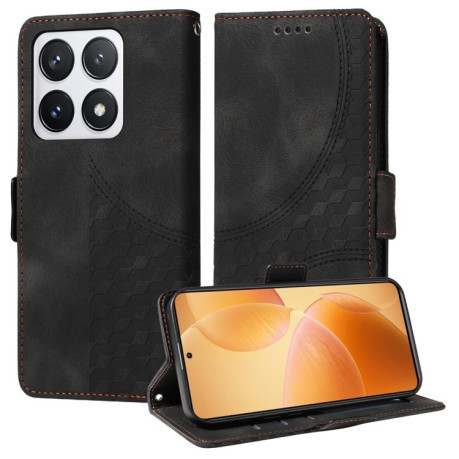 Чохол-книжка Embossed Rhombus Starry Leather для Xiaomi 14T Pro - чорний