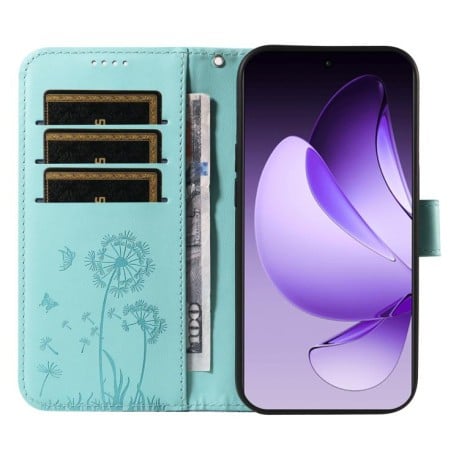 Чохол-книжка Dandelion Embossed Pattern Flip Leather для OPPO Reno13 Pro Global - зелений