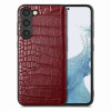 Противоударный чехол Crocodile Grain для Samsung Galaxy S23 5G - красный