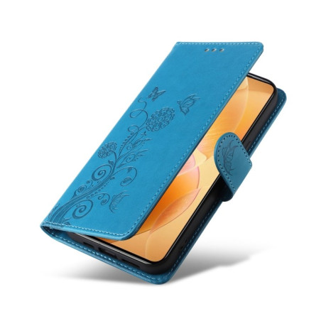 Чохол-книжка Embossed Butterfly для Xiaomi 14T Pro - синій