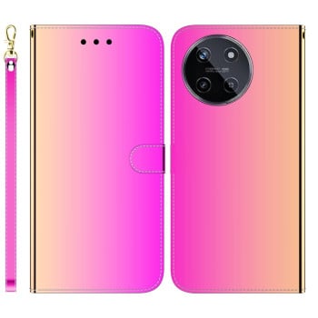 Чехол-книжка Imitated Mirror для Realme 11 4G Global - розовый