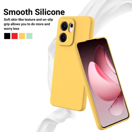 Силіконовий чохол Solid Color Liquid Silicone на OPPO Reno13 F /Reno13 FS - жовтий