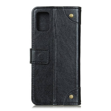 Чехол-книжка Copper Buckle Nappa Texture на Samsung Galaxy A52/A52s - черный