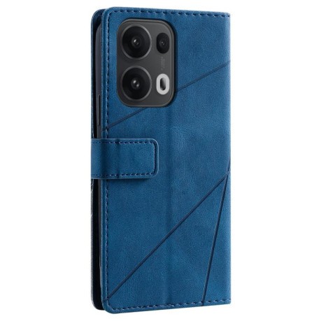 Чехол-книжка Skin Feel Splicing для OPPO Reno13 Pro 5G - синий