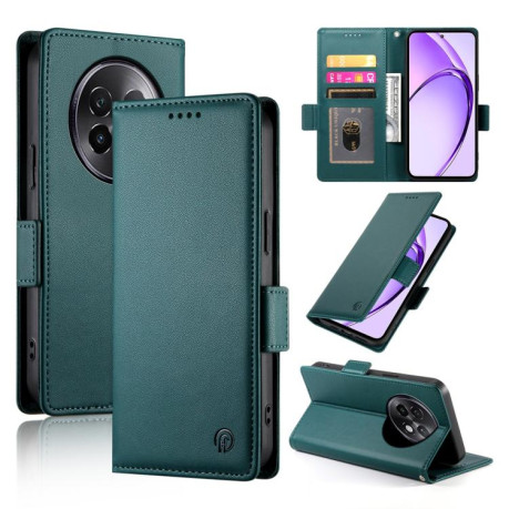 Чехол-книжка Side Buckle Magnetic Frosted Leather для Realme 13+ - зеленый