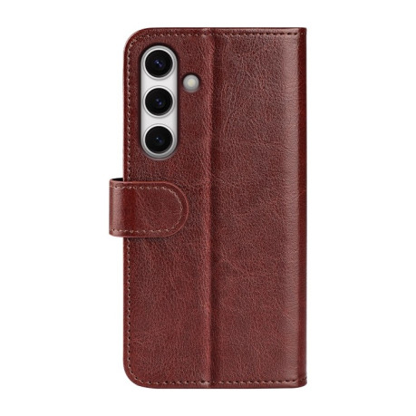 Чехол-книжка R64 Texture Horizontal Flip Leather для Samsung Galaxy S24 FE 5G - коричневый