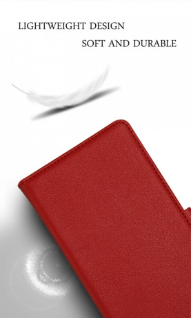 Шкіряний чохол-книжка DZGOGO MILO Series Samsung Galaxy S10-червоний