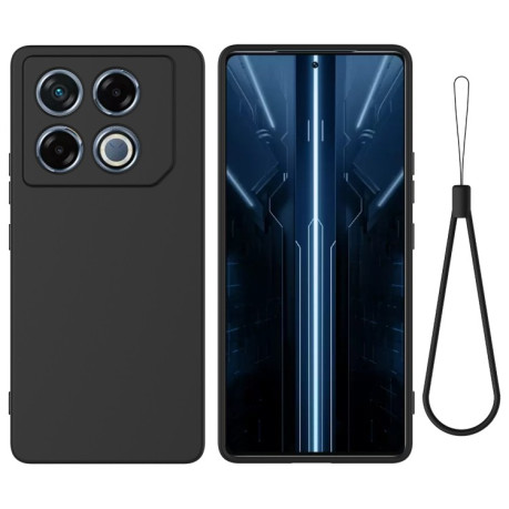 Силіконовий чохол Solid Color Liquid Silicone на Infinix GT 20 Pro - чорний