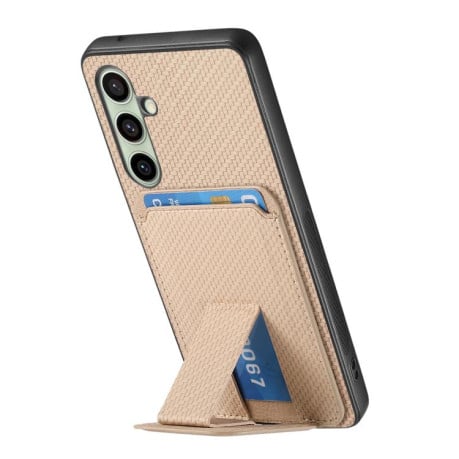 Протиударний чохол Carbon Fiber Card Bag для Samsung Galaxy A36 - хакі