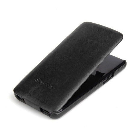 Шкіряний фліп чохол Fierre Shann Retro Oil Wax Texture на Samsung Galaxy S9 -чорний