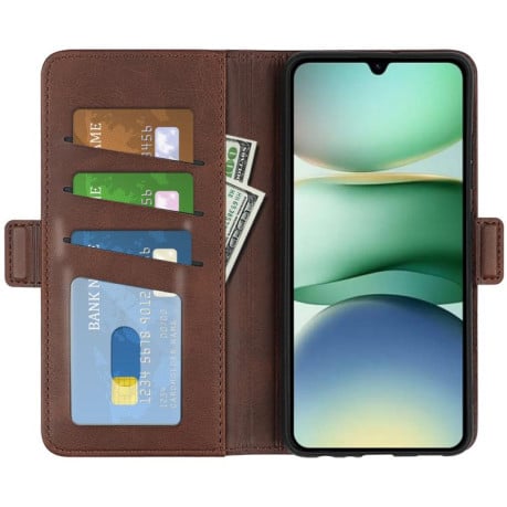 Чохол-книжка з двосторонньою магнітною застібкою на Xiaomi Redmi A5 4G 173.3mm - коричневий