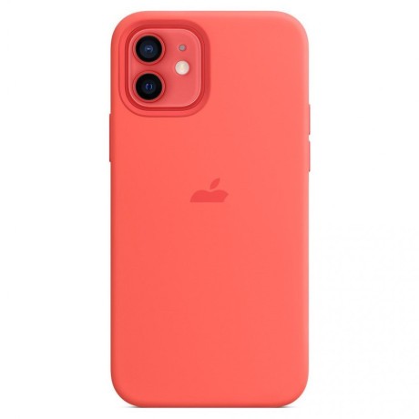 Силіконовий чохол Silicone Case Pink Citrus на iPhone 12 mini with MagSafe - преміальна якість