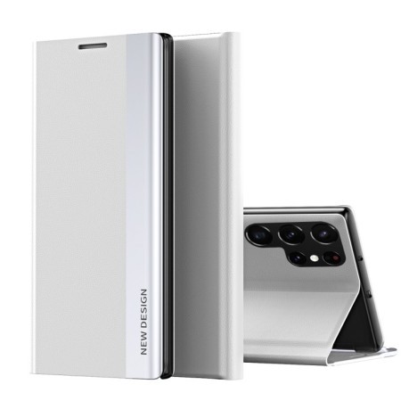 Чохол-книжка Electroplated Ultra-Thin для Samsung Galaxy S24 Ultra 5G - білий