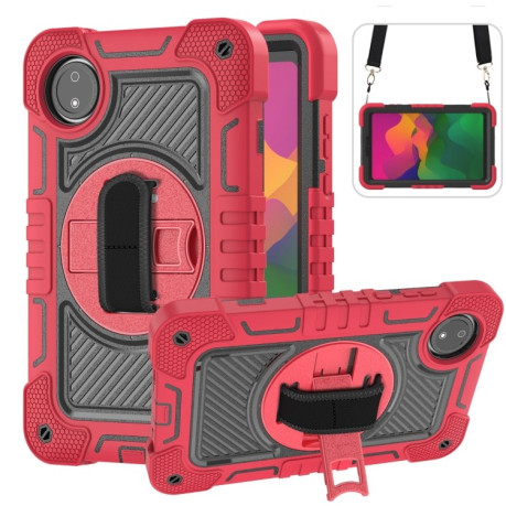 Чохол-книжка Acrylic 360 Degree Rotation Holder Leather для Redmi Pad SE 8.7 2024 - Red + Black