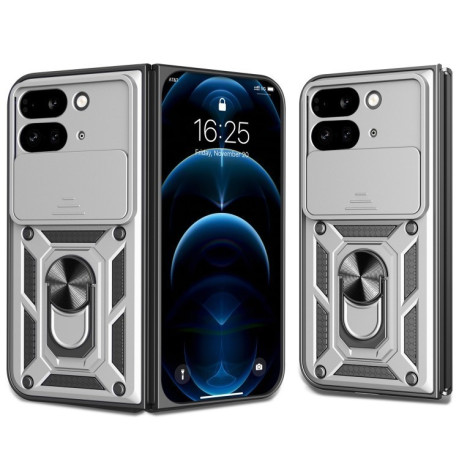 Протиударний чохол Sliding Camshield для Google Pixel 9 Pro Fold - сріблястий