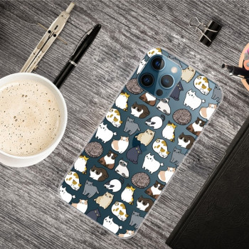 Чехол Painted Pattern для iPhone 13 Pro - Mini Cat