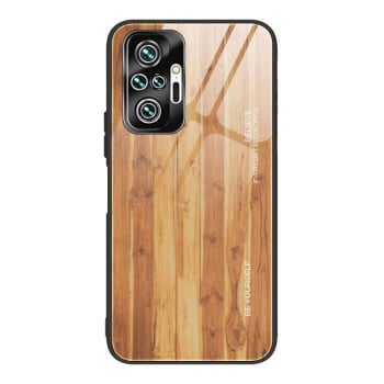 Противоударный чехол Wood Grain Glass на Xiaomi Redmi Note 10 Pro / Note 10 Pro Max - M03