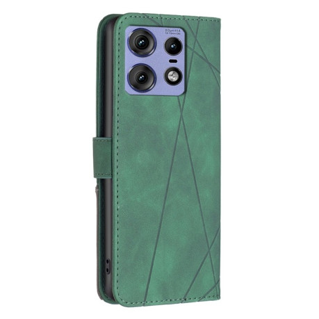 Чехол-книжка Rhombus Texture для Motorola Edge 50 Pro 5G - зеленый