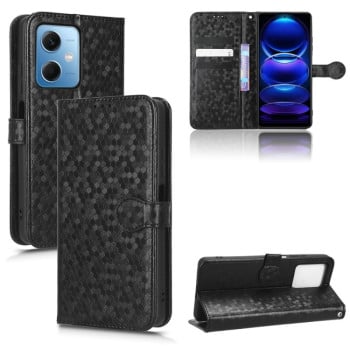 Чехол-книжка Honeycomb Dot для Xiaomi Redmi Note 12 5G - черный