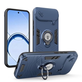 Протиударний чохол Sliding Camshield Ring Holder на Realme 16 5G — королівський синій