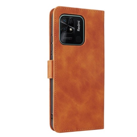 Чехол-книжка Solid Color Skin Feel на Xiaomi Poco C40/Redmi 10c - коричневый