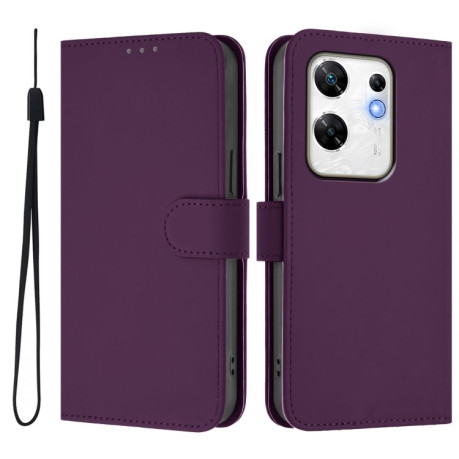 Чехол-книжка Skin Feel Solid Color Leather для Infinix Zero 30 4G - фиолетовый